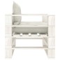 vidaXL Set muebles de palets para jardín 7 pzas madera cojines beige vidaXL Set muebles de palets para jardín 7 pzas madera cojines beige