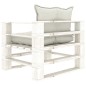 vidaXL Set muebles de palets para jardín 7 pzas madera cojines beige vidaXL Set muebles de palets para jardín 7 pzas madera cojines beige