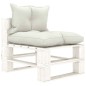 vidaXL Set muebles de palets para jardín 7 pzas madera cojines beige vidaXL Set muebles de palets para jardín 7 pzas madera cojines beige