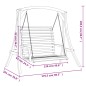 vidaXL Banco columpio madera maciza de abeto con acabado de teca vidaXL Banco columpio madera maciza de abeto con acabado de teca