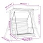 vidaXL Banco columpio con toldo madera maciza abeto con acabado teca vidaXL Banco columpio con toldo madera maciza abeto con acabado teca