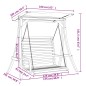 vidaXL Banco columpio con toldo madera maciza abeto con acabado teca vidaXL Banco columpio con toldo madera maciza abeto con acabado teca