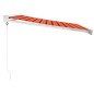 vidaXL Toldo retráctil aluminio y tela naranja y marrón 3,5x2,5 m vidaXL Toldo retráctil aluminio y tela naranja y marrón 3,5x2,5 m