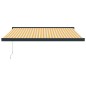 vidaXL Toldo retráctil aluminio y tela blanco y amarillo 3x2,5 m