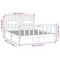 vidaXL Estructura de cama con cabecero madera pino gris 160x200 cm vidaXL Estructura de cama con cabecero madera pino gris 160x200 cm