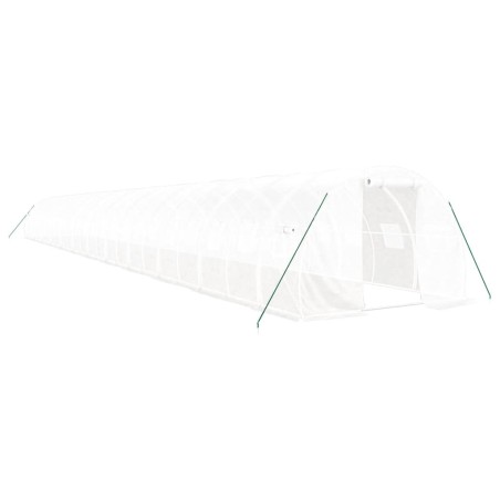 vidaXL Invernadero con estructura de acero blanco 72 m² 24x3x2 m
