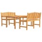 vidaXL Juego de comedor para jardín 3 pzas madera maciza de teca vidaXL Juego de comedor para jardín 3 pzas madera maciza de teca