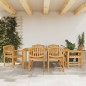 vidaXL Juego de comedor de jardín 7 piezas madera maciza de teca