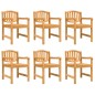 vidaXL Juego de comedor de jardín 7 piezas madera maciza de teca