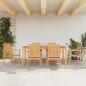 vidaXL Juego de comedor de jardín 7 piezas madera maciza de teca vidaXL Juego de comedor de jardín 7 piezas madera maciza de teca
