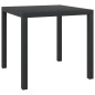 vidaXL Juego muebles jardín 3 pzas con cojines ratán sintético negro