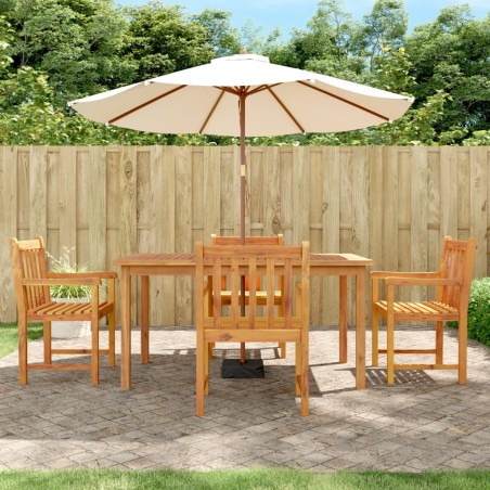 vidaXL Juego de comedor de jardín 5 piezas madera maciza de acacia