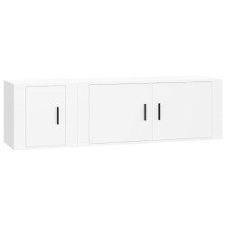 vidaXL Set de muebles de TV 2 piezas madera contrachapada blanco