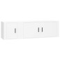 vidaXL Set de muebles de TV 2 piezas madera contrachapada blanco vidaXL Set de muebles de TV 2 piezas madera contrachapada blanco