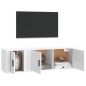 vidaXL Set de muebles de TV 2 piezas madera contrachapada blanco vidaXL Set de muebles de TV 2 piezas madera contrachapada blanco