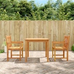 vidaXL Juego de comedor de jardín 3 piezas madera maciza de acacia