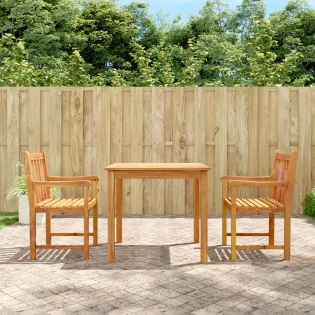 vidaXL Juego de comedor de jardín 3 piezas madera maciza de acacia
