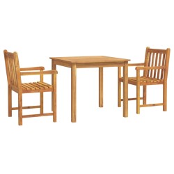 vidaXL Juego de comedor de jardín 3 piezas madera maciza de acacia