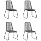 vidaXL Set de comedor de jardín de 5 piezas PVC ratán negro vidaXL Set de comedor de jardín de 5 piezas PVC ratán negro