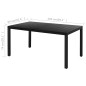 vidaXL Set de comedor de jardín de 5 piezas PVC ratán negro vidaXL Set de comedor de jardín de 5 piezas PVC ratán negro