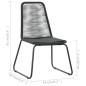 vidaXL Set de comedor de jardín de 5 piezas PVC ratán negro vidaXL Set de comedor de jardín de 5 piezas PVC ratán negro