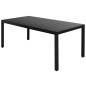 vidaXL Set de comedor de jardín de 7 piezas PVC ratán negro vidaXL Set de comedor de jardín de 7 piezas PVC ratán negro