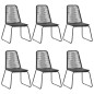 vidaXL Set de comedor de jardín de 7 piezas PVC ratán negro vidaXL Set de comedor de jardín de 7 piezas PVC ratán negro