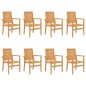 vidaXL Juego de comedor para jardín 9 piezas madera maciza de teca vidaXL Juego de comedor para jardín 9 piezas madera maciza de teca