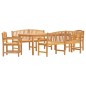 vidaXL Juego de comedor para jardín 5 piezas madera maciza de teca vidaXL Juego de comedor para jardín 5 piezas madera maciza de teca