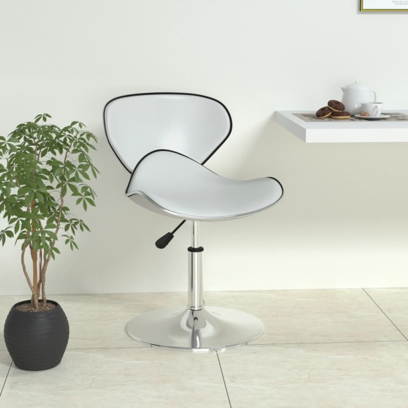 vidaXL Taburete de cocina cuero sintético blanco vidaXL Taburete de cocina cuero sintético blanco