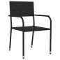 vidaXL Juego de comedor de jardín 5 piezas ratán sintético negro vidaXL Juego de comedor de jardín 5 piezas ratán sintético negro
