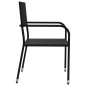 vidaXL Juego de comedor de jardín 5 piezas ratán sintético negro vidaXL Juego de comedor de jardín 5 piezas ratán sintético negro