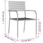 vidaXL Juego de comedor de jardín 5 piezas ratán sintético negro vidaXL Juego de comedor de jardín 5 piezas ratán sintético negro