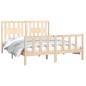 vidaXL Estructura de cama con cabecero madera maciza de pino 150x200cm vidaXL Estructura de cama con cabecero madera maciza de pino 150x200cm