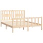 vidaXL Estructura de cama con cabecero madera maciza de pino 150x200cm vidaXL Estructura de cama con cabecero madera maciza de pino 150x200cm