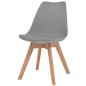 vidaXL Sillas de comedor 6 unidades plástico gris vidaXL Sillas de comedor 6 unidades plástico gris