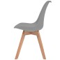 vidaXL Sillas de comedor 6 unidades plástico gris vidaXL Sillas de comedor 6 unidades plástico gris