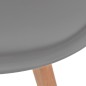 vidaXL Sillas de comedor 6 unidades plástico gris vidaXL Sillas de comedor 6 unidades plástico gris