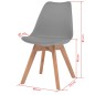 vidaXL Sillas de comedor 6 unidades plástico gris vidaXL Sillas de comedor 6 unidades plástico gris