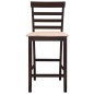 vidaXL Set de mesa y sillas de bar 3 pzas madera maciza marrón oscuro vidaXL Set de mesa y sillas de bar 3 pzas madera maciza marrón oscuro