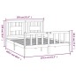 vidaXL Estructura de cama con cabecero madera maciza de pino 150x200cm vidaXL Estructura de cama con cabecero madera maciza de pino 150x200cm