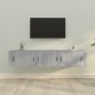 vidaXL Set de muebles para TV 4 pzas madera contrachapada gris Sonoma