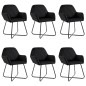 vidaXL Silla de comedor 6 unidades terciopelo negro vidaXL Silla de comedor 6 unidades terciopelo negro