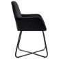 vidaXL Silla de comedor 6 unidades terciopelo negro vidaXL Silla de comedor 6 unidades terciopelo negro