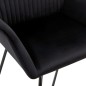 vidaXL Silla de comedor 6 unidades terciopelo negro vidaXL Silla de comedor 6 unidades terciopelo negro