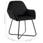 vidaXL Silla de comedor 6 unidades terciopelo negro vidaXL Silla de comedor 6 unidades terciopelo negro