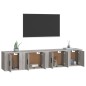 vidaXL Set de muebles para TV 4 pzas madera contrachapada gris Sonoma