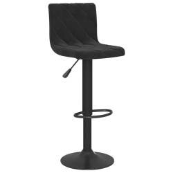 vidaXL Taburete de cocina de terciopelo negro