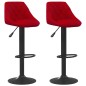 vidaXL Taburetes de cocina 2 unidades terciopelo rojo vino tinto vidaXL Taburetes de cocina 2 unidades terciopelo rojo vino tinto