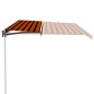 vidaXL Toldo retráctil manual naranja y marrón 500x300 cm vidaXL Toldo retráctil manual naranja y marrón 500x300 cm
